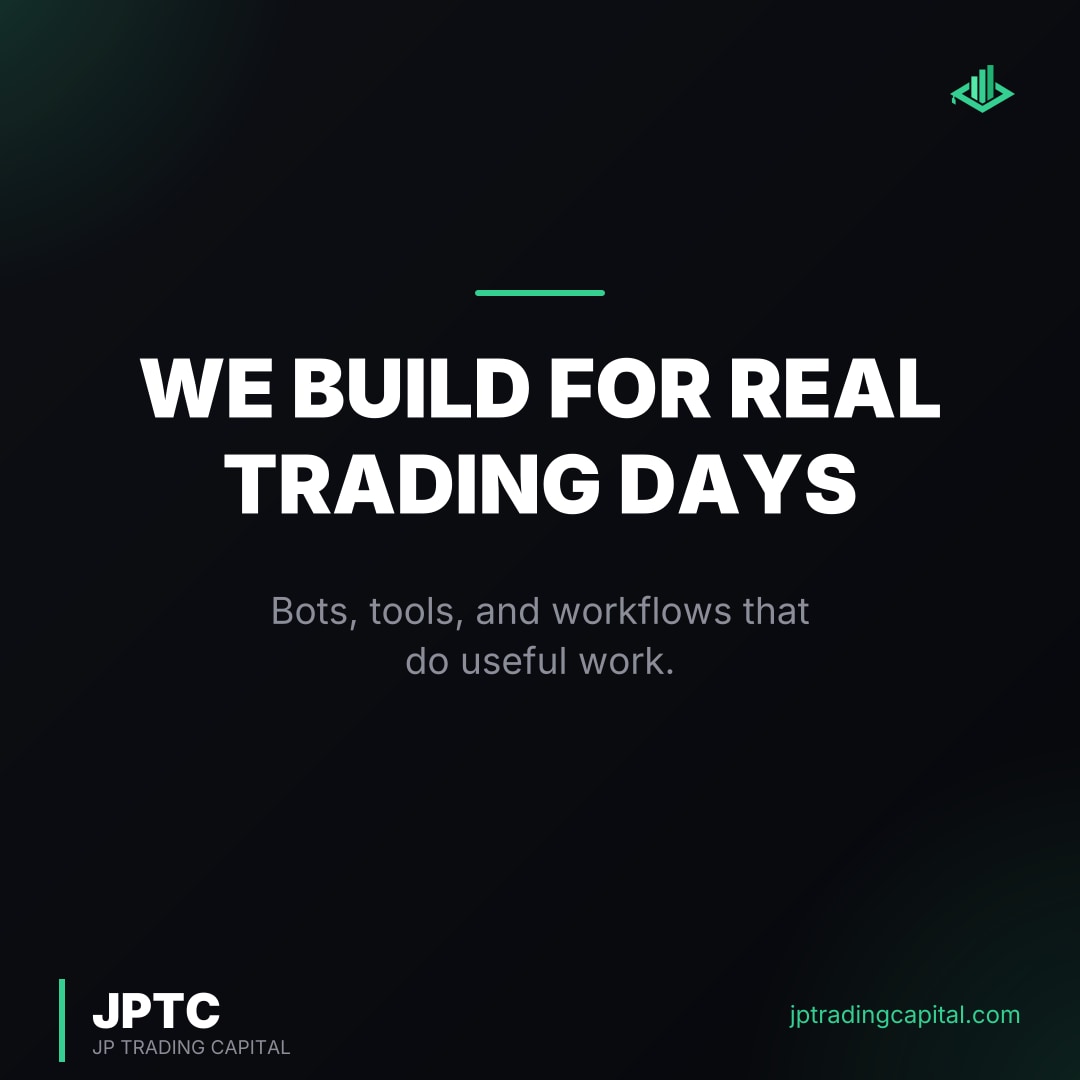 JPTC Algo live trade screenshot