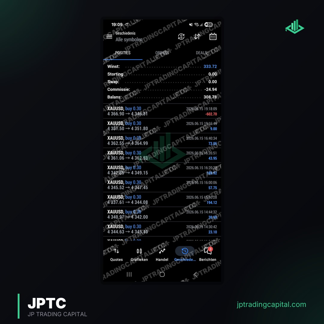 JPTC Algo live trade screenshot