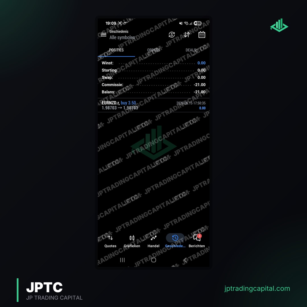 JPTC Algo live trade screenshot