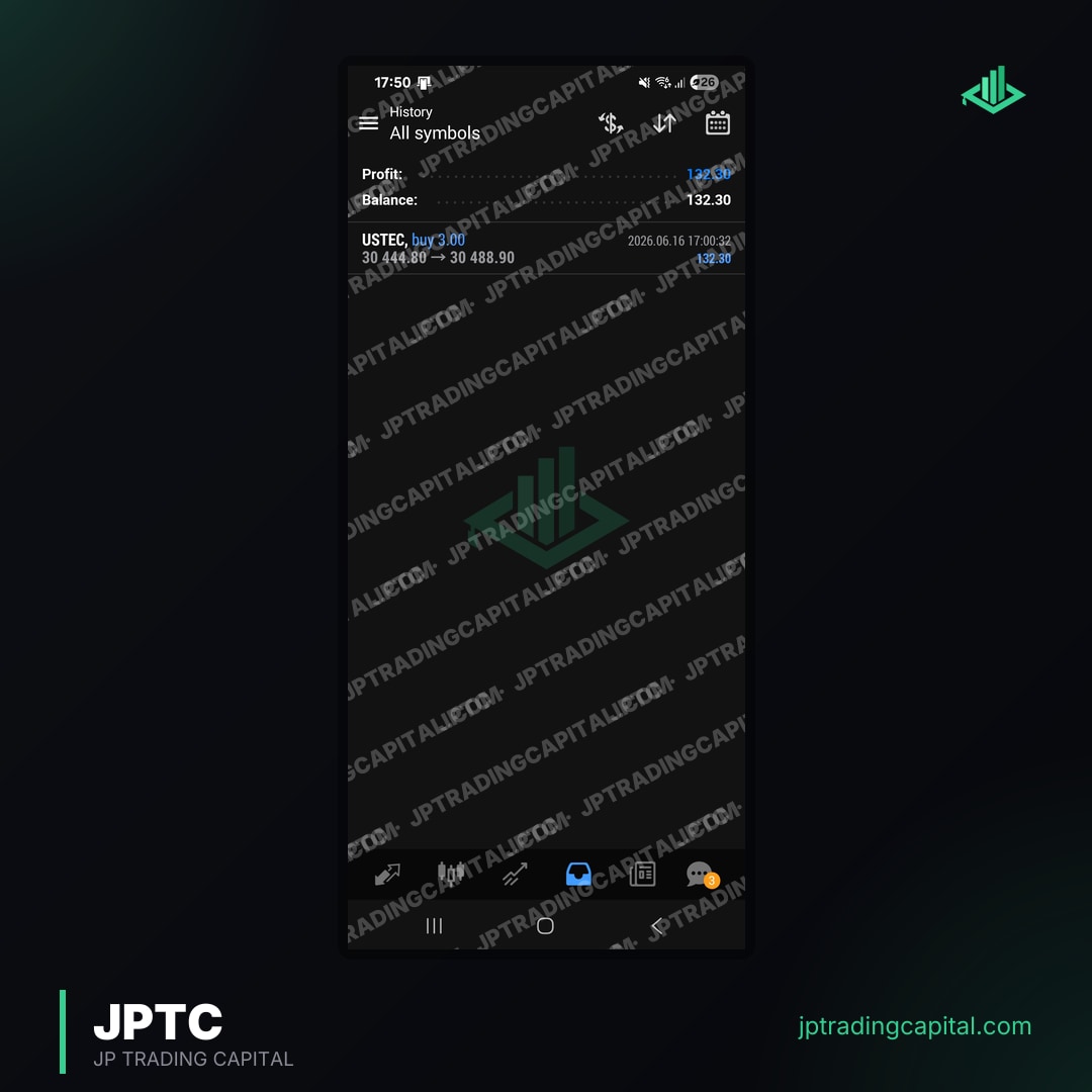 JPTC Algo live trade screenshot
